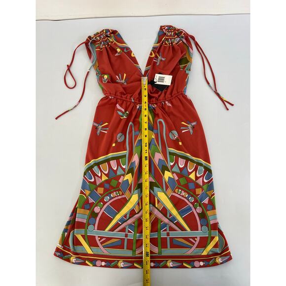 NWT CHEQUER Bloomingdales Multicolor Summertime Mini Dress Womens Size 6 - Picture 16 of 16